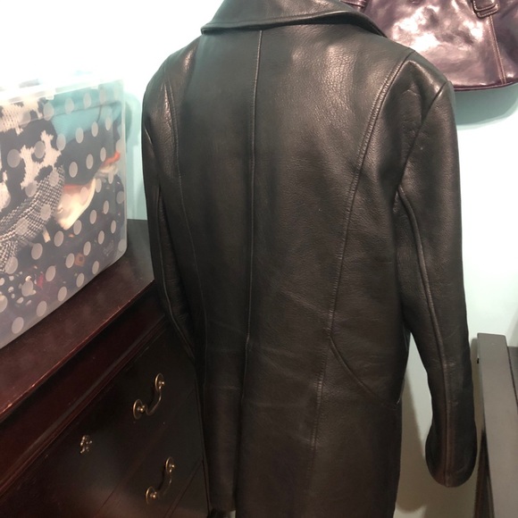 Danier Black Leather coat - Picture 2 of 6